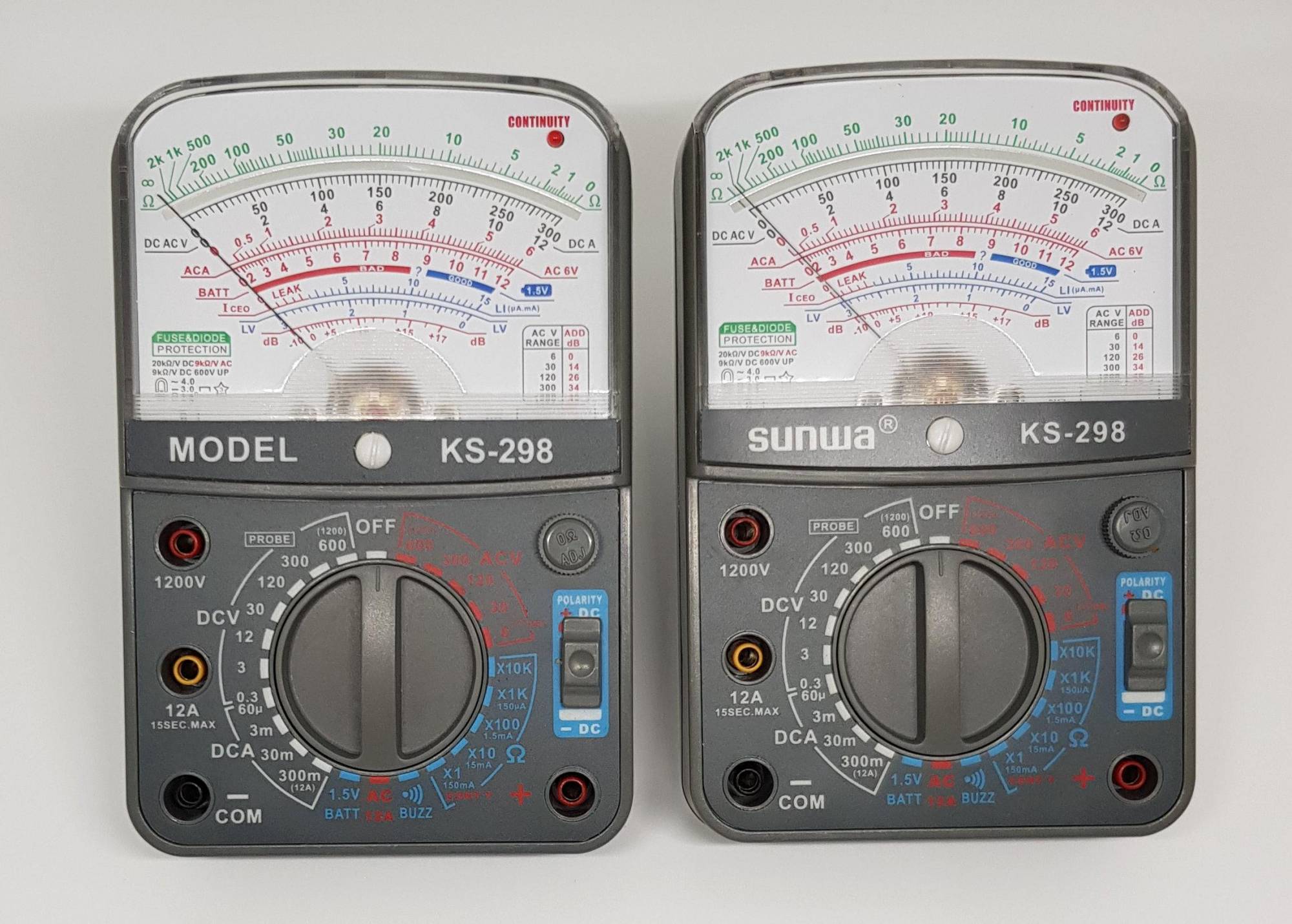 HIGH PERFORMANCE ANALOG MULTIMETER / MULTITESTER / VOM METER KS298