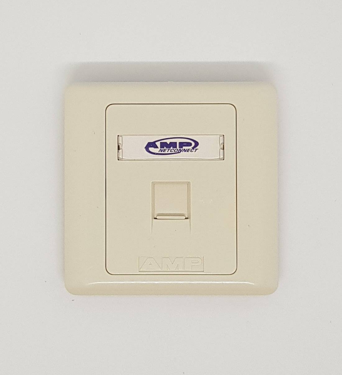 SINGLE PORT FACEPLATE KIT RJ45, 86x86, AMP NETCONNECT, TYCO ELECTRONICS