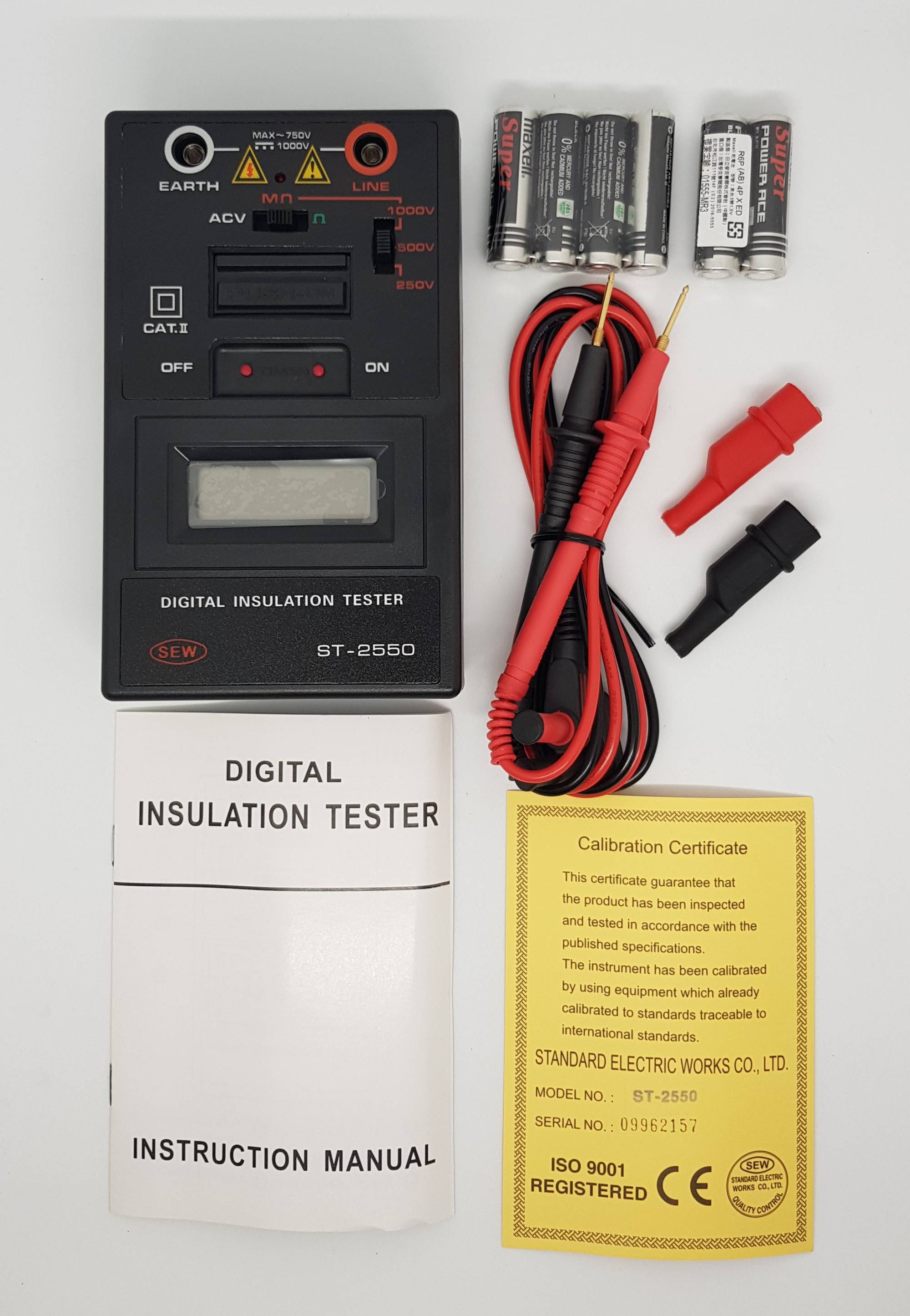 DIGITAL INSULATION TESTER, BELOW 1kV, ST2550