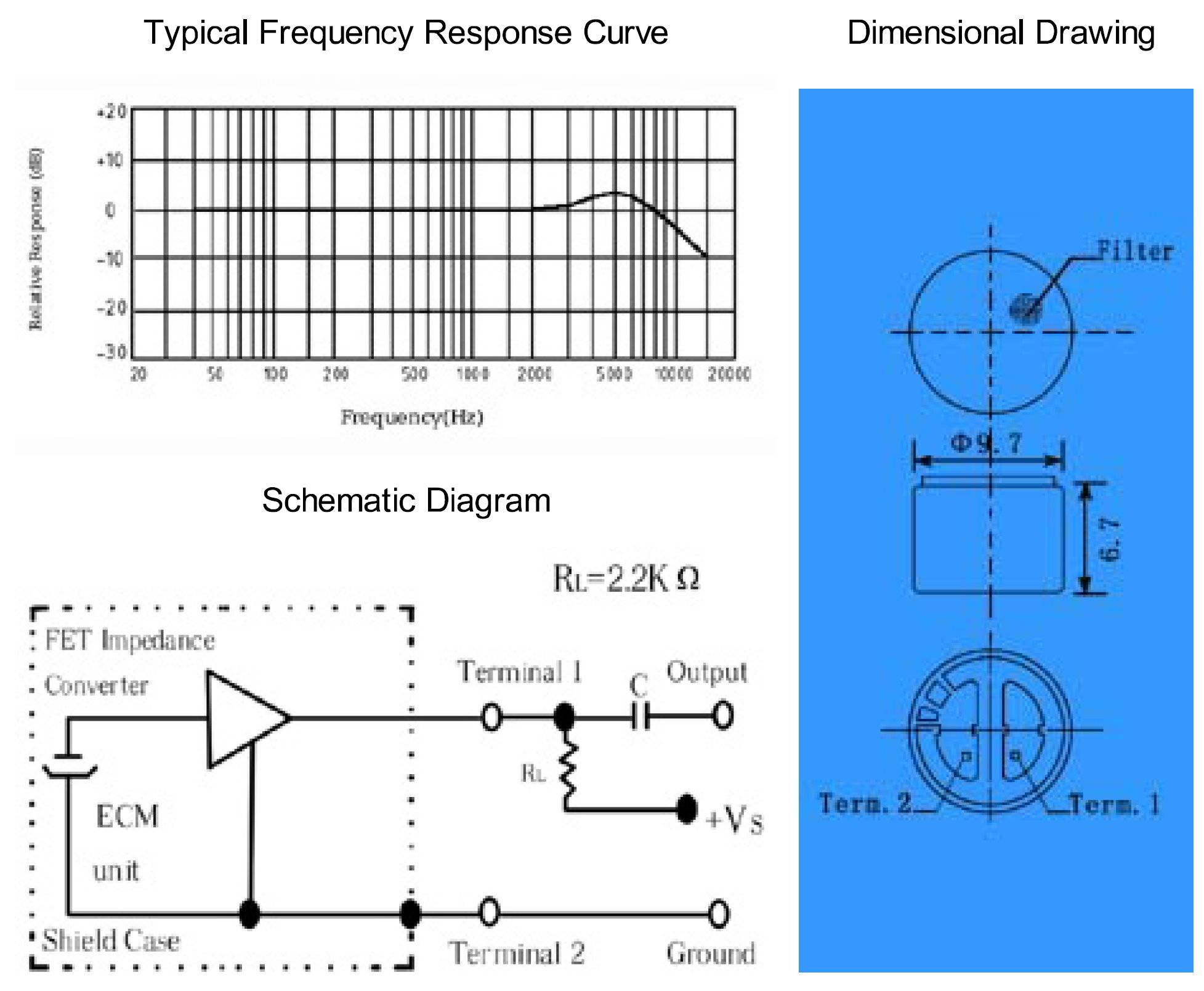OMNIDIRECTIONAL ELECTRET CONDENSER MICROPHONE MIC FOR DIY PROJECTS