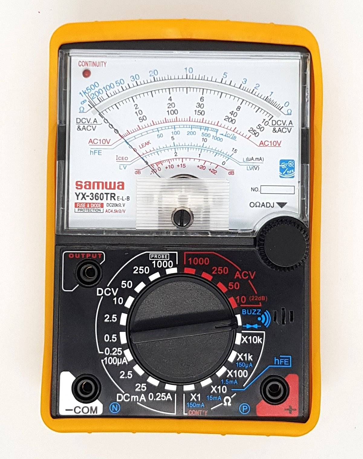 SAMWA ANALOG MULTIMETER / MULTI TESTER WITH BUZZER AND LED INDICATOR YX