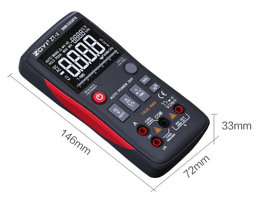 ZOTEK / ZOYI ZTX HIGH PRECISION 9999 COUNTS INTELLIGENT AUTO RANGING