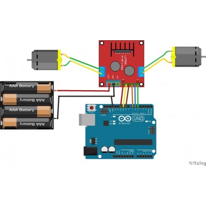 ARDUINO ( UNO, NANO, MEGA ) & RASPBERRY PI L298N DUAL H-BRIDGE DC MOTOR / STEPPER MOTOR DRIVER MODULE 