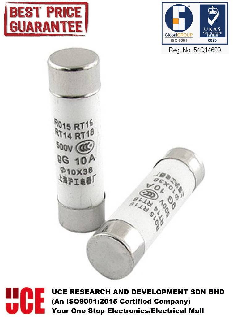 500V 10A FAST BLOW CERAMIC FUSE 10 x 38MM RO15 RT18 RT14 RT19