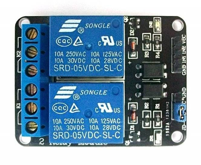 2 CHANNEL RELAY MODULE WITH OPTOCOUPLER 5V FOR ARDUINO RASPBERRY PI ...