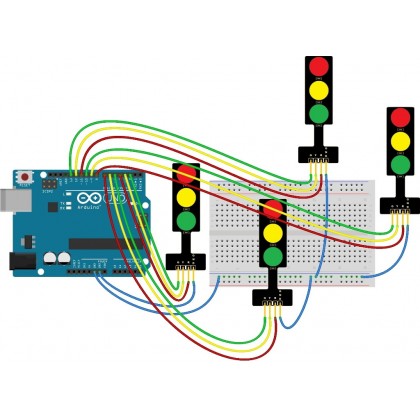 arduino traffic light with timer arduino traffic light with timer