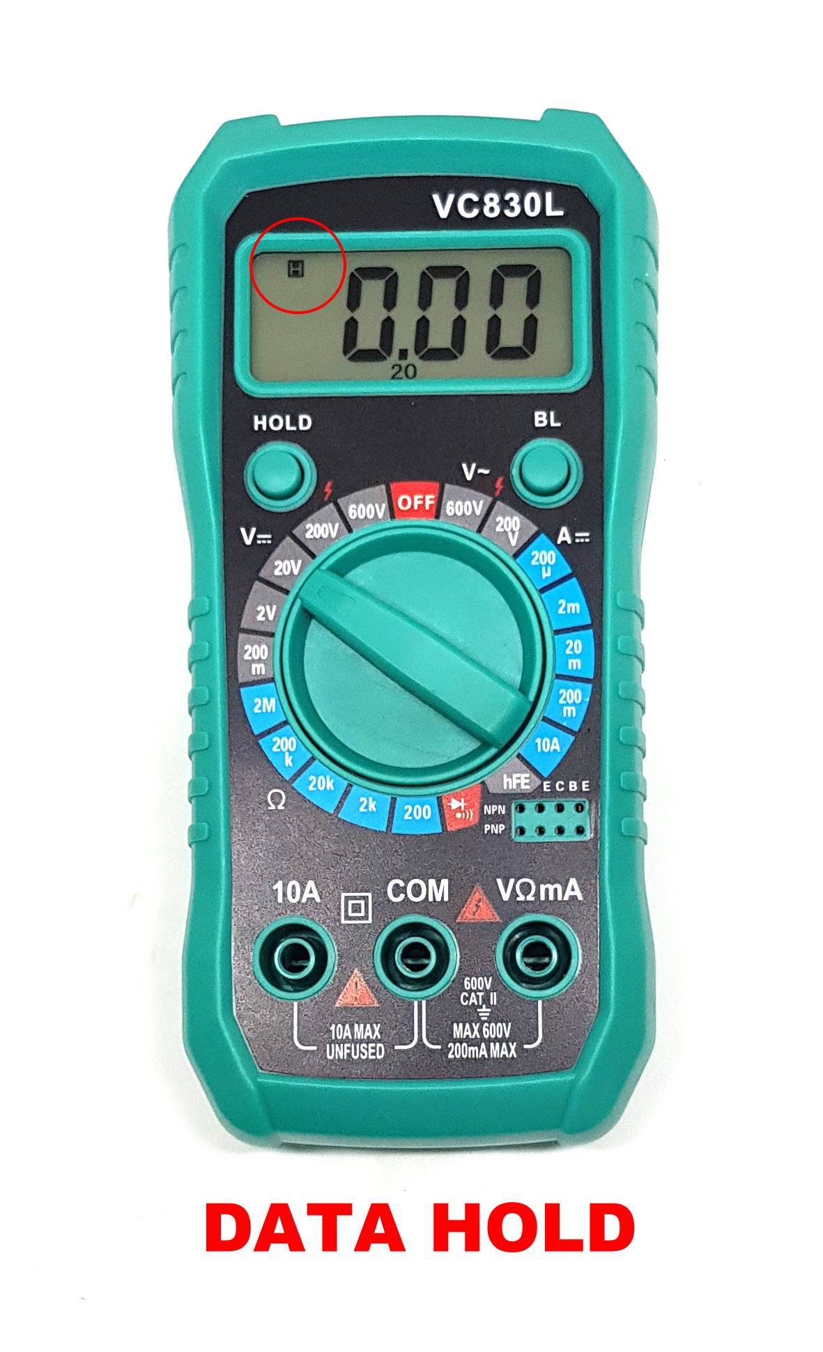 2000 COUNT LCD DIGITAL MULTIMETER MULTITESTER VC830L VOLTMETER AMMETER
