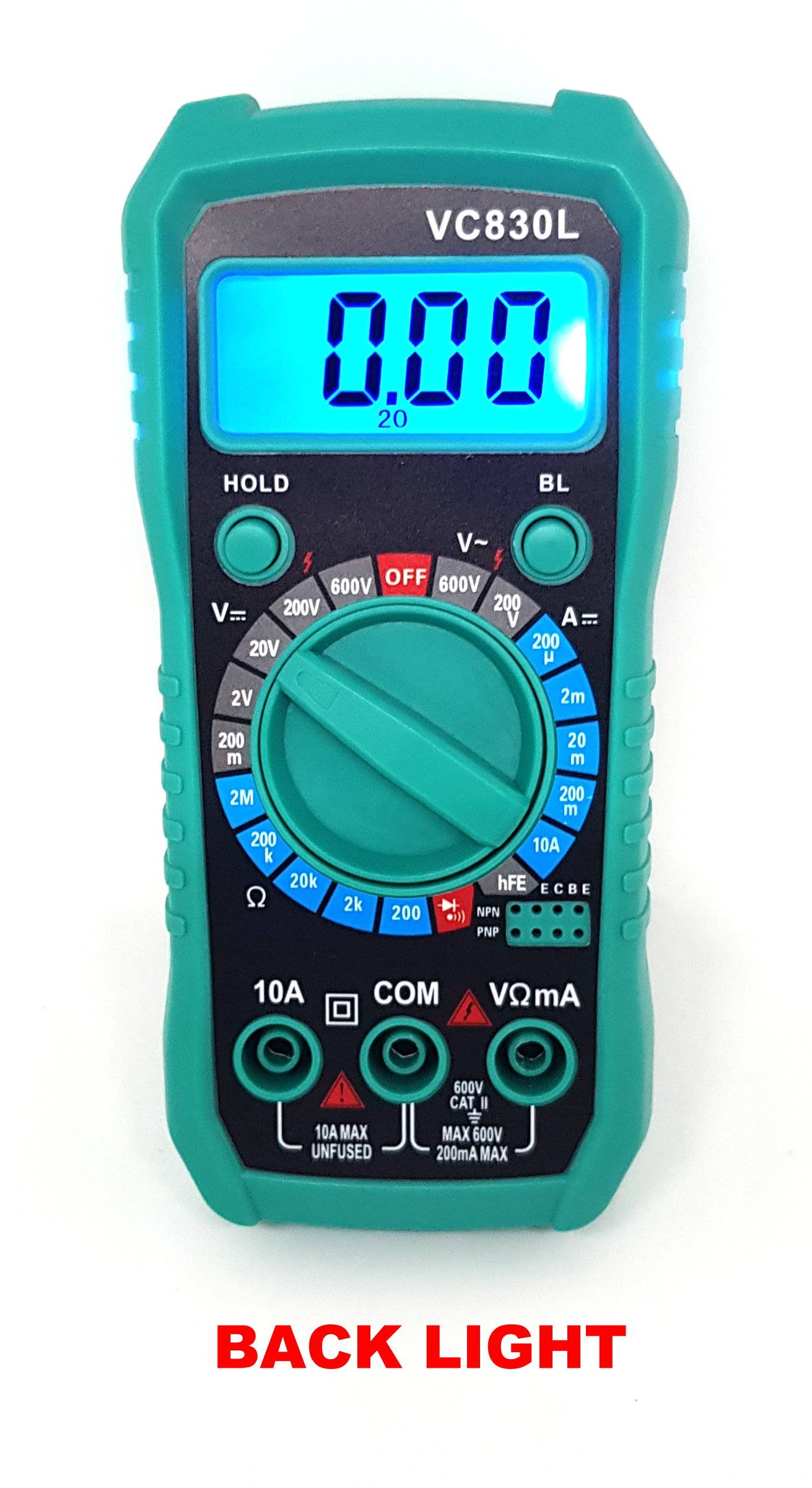 2000 COUNT LCD DIGITAL MULTIMETER MULTITESTER VC830L VOLTMETER AMMETER