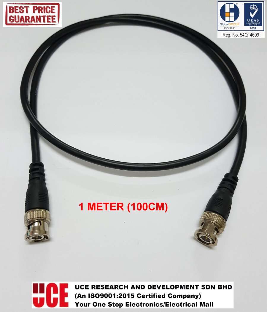 1M 100CM BNC TO BNC COAXIAL CABLE FOR CCTV