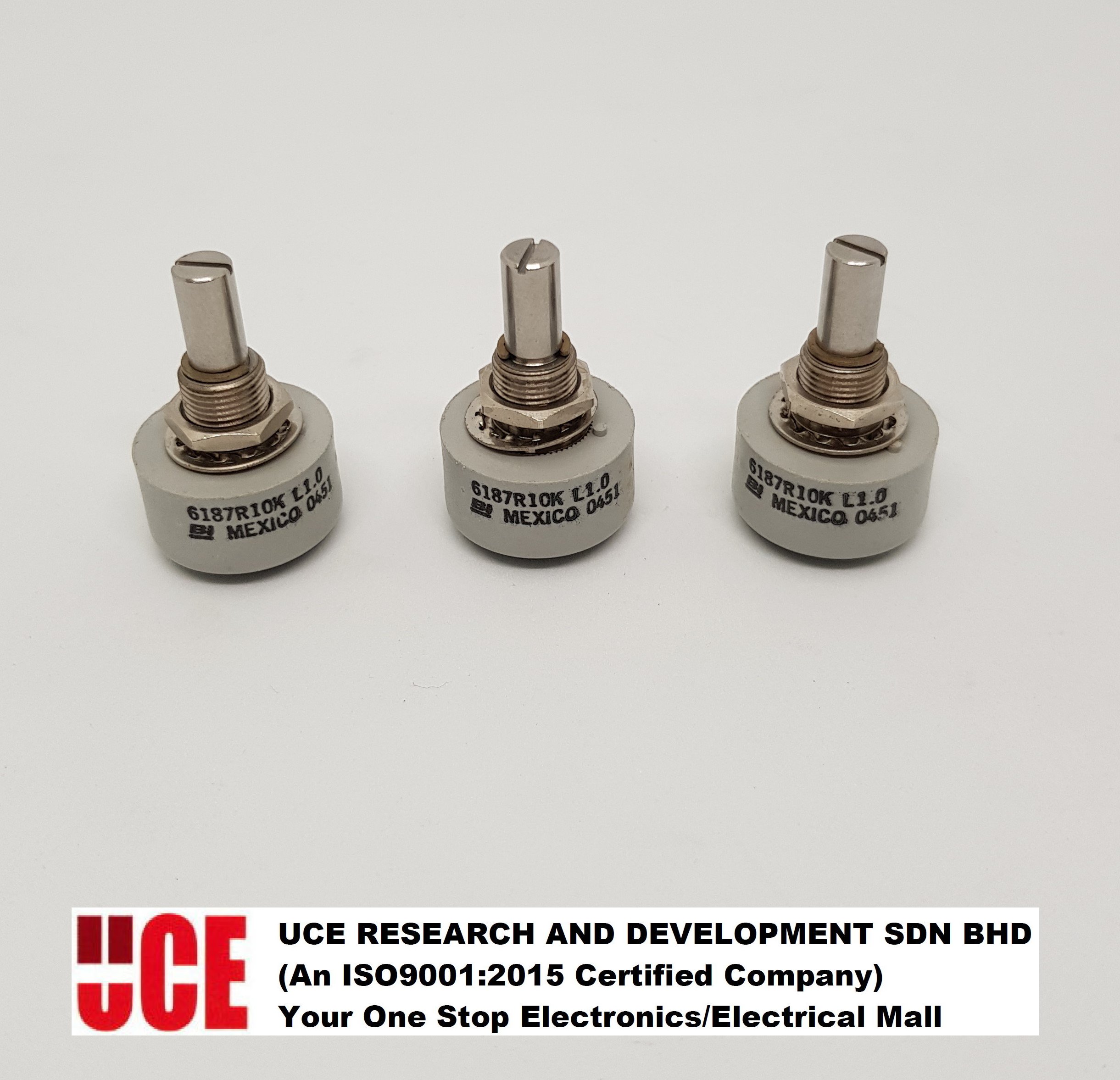 PRECISION POTENTIOMETER / VARIABLE RESISTOR / POSITION SENSOR, 6187R10KL1.0