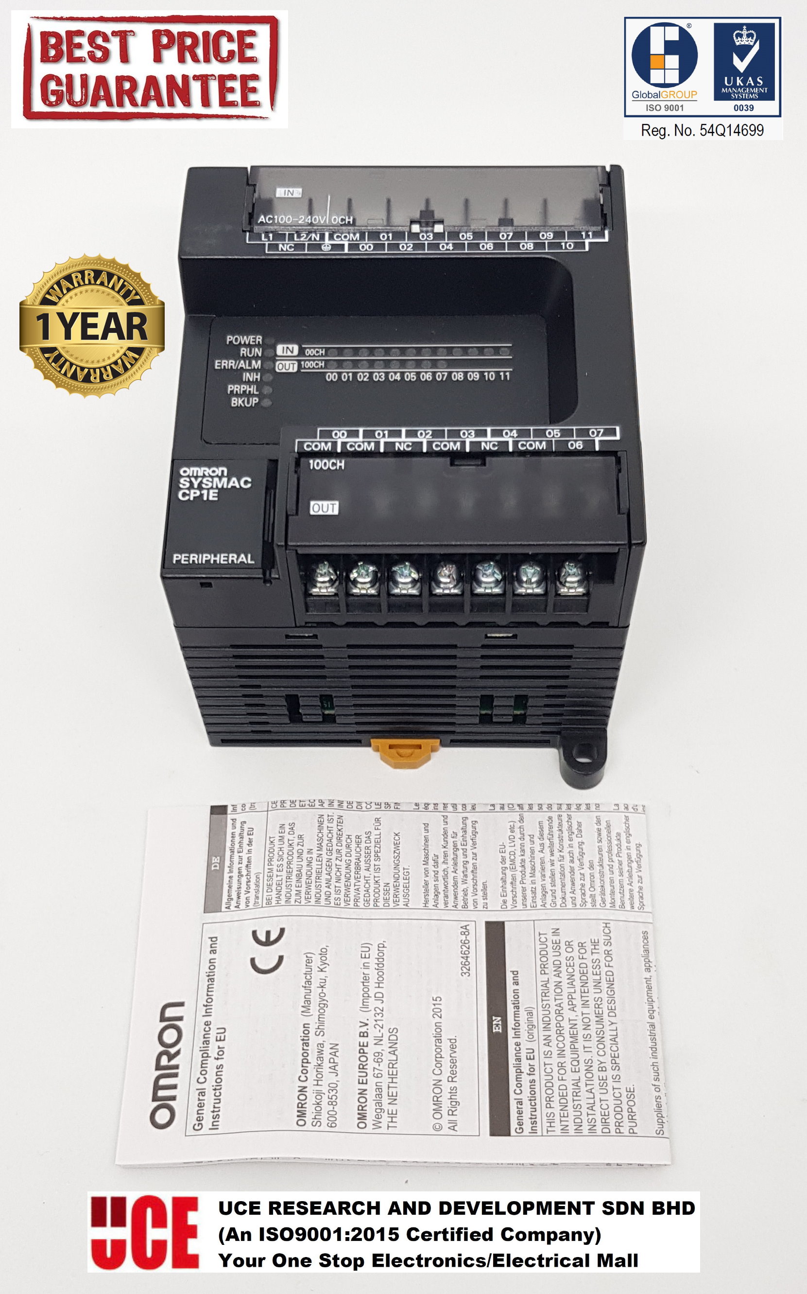 OMRON 20I/O CP1EE20SDRA PLC PROGRAMMABLE LOGIC CONTROLLER