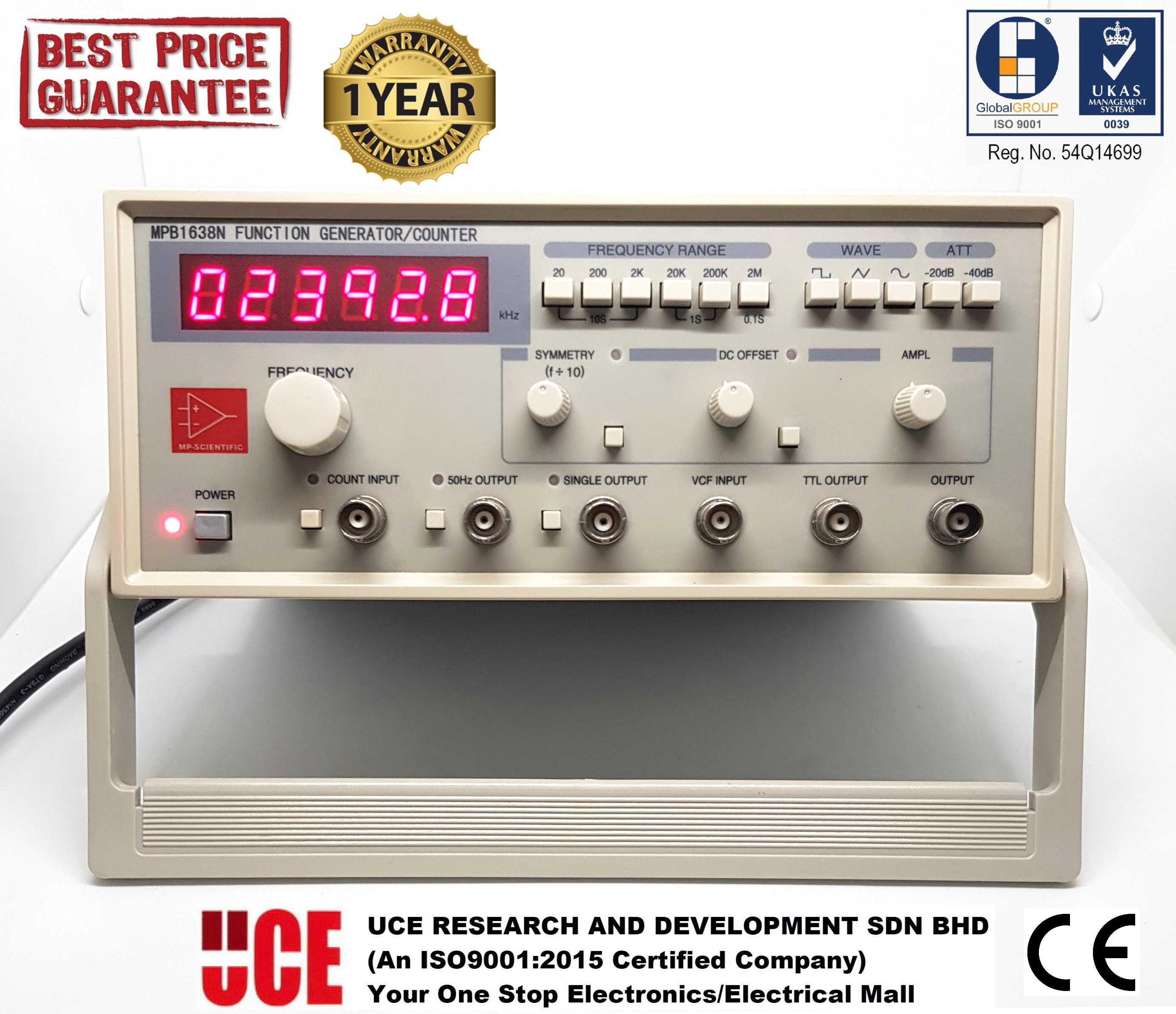 2MHz FUNCTION GENERATOR / FREQUENCY COUNTER