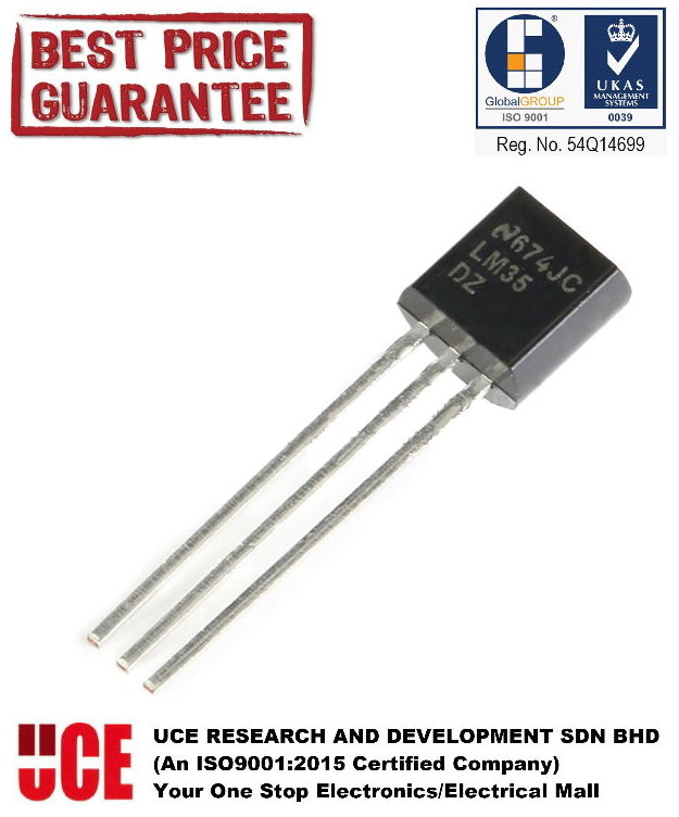 LM35 LM35DZ TEMPERATURE SENSOR, ANALOG TYPE, FOR ARDUINO RASPBERRY PI